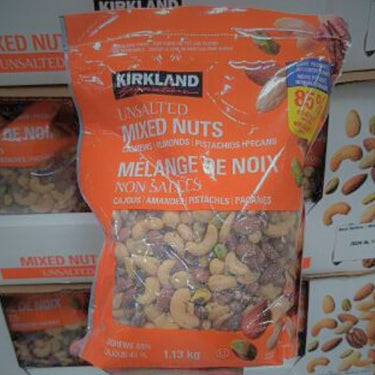Image of Kirkland Unsalted Mixed Nuts - 1 x 1.13 Kilos
